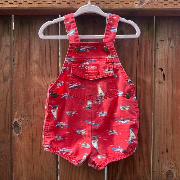 OshKosh B'gosh vintage bears in boats romper - Picture 1 of 6
